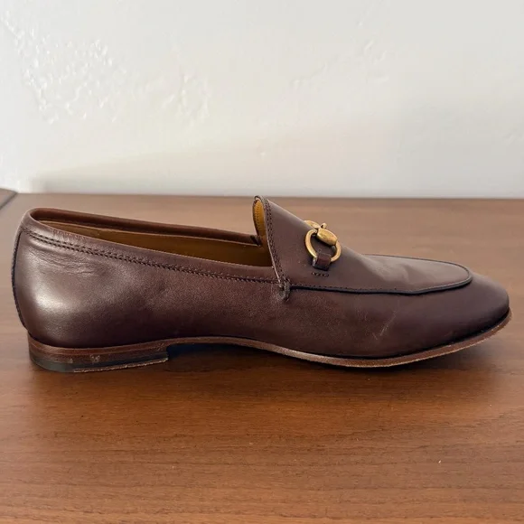 Women's Gucci Jordaan loaferS, Size 37, Brown - Picture 5 of 7
